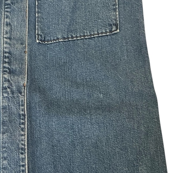 Madewell Blue 100% Cotton Denim Belted Duster Trench Coat Small - Picture 13 of 13